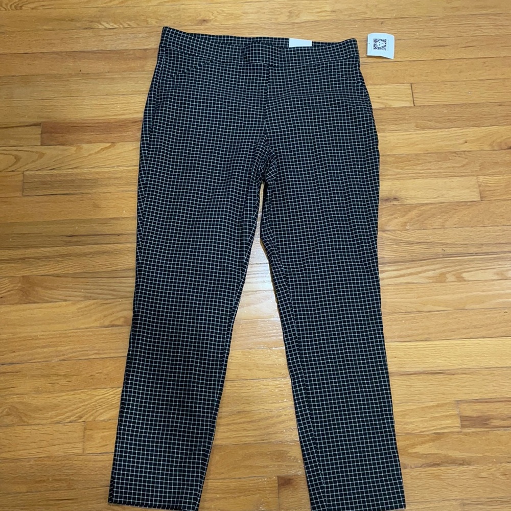 Anne Klein slim ankle plus size women’s pants size 14 black/white